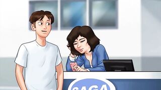 Summertime Saga: Asian Girl Takes A Big Cock At Work - Episode 201