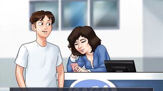 Summertime Saga: Asian Girl Takes A Big Cock At Work - Episode 201