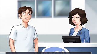 Summertime Saga: Asian Girl Takes A Big Cock At Work - Episode 201
