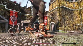 Giantess rampages the city - Skyrim GTS