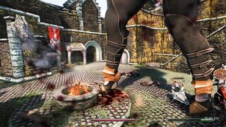 Giantess rampages the city - Skyrim GTS