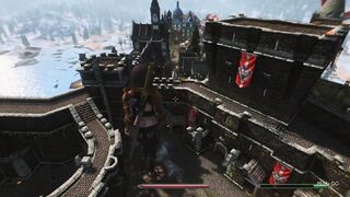 Giantess rampages the city - Skyrim GTS