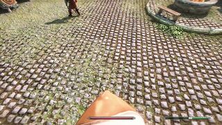 Giantess rampages the city - Skyrim GTS