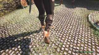 Giantess rampages the city - Skyrim GTS