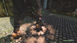 Giantess rampages the city - Skyrim GTS