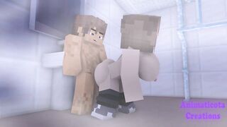 Jenny catches me in the bathroom | Minecraft Sex Mod