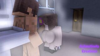 Jenny catches me in the bathroom | Minecraft Sex Mod