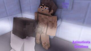 Jenny catches me in the bathroom | Minecraft Sex Mod
