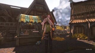 Cute redhead grows during hugs - Skyrim GTS
