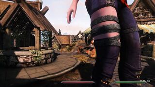 Cute redhead grows during hugs - Skyrim GTS