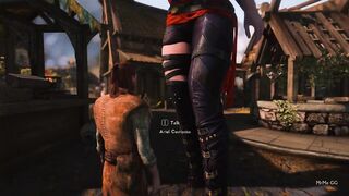 Cute redhead grows during hugs - Skyrim GTS