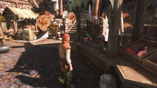 Cute redhead grows during hugs - Skyrim GTS