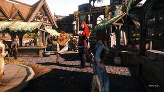 Cute redhead grows during hugs - Skyrim GTS