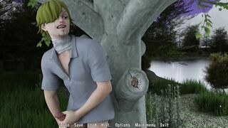 Sanji Fantasy Toon Adventure Sanji watched Robin while she was swimming in the lake