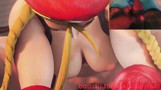 [ Reaction for hentai ] anal fucking so hot with duldo