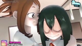 EL TRIO DE MINA, URARAKA Y KIRISHIMA BOKU NO HERO SEX ESPAÑOL