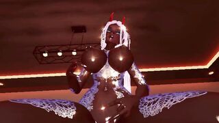 Demon egirl in ecstasy as she rides you