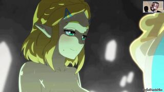 Zelda's bath time has a suprise visitor Hentai Uncensored