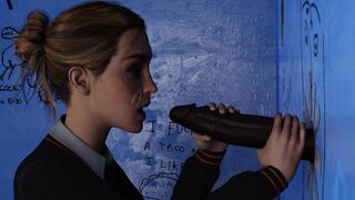 Hermione Granger sucks dick in glory hole