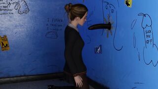 Hermione Granger sucks dick in glory hole
