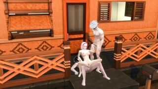 She loves big 24cm cocks in her shaved and virgin pussy: Hentai anime | Sims4 Gameplay