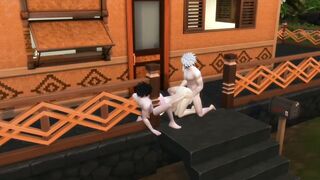 She loves big 24cm cocks in her shaved and virgin pussy: Hentai anime | Sims4 Gameplay