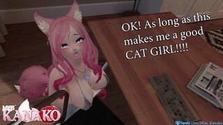 I BOUNCE and BEG for more of your CUM!!! CATGIRL gets COVERED in CUM!!!!