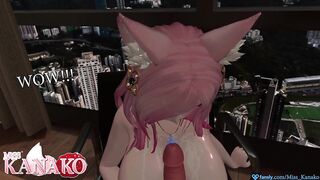 I BOUNCE and BEG for more of your CUM!!! CATGIRL gets COVERED in CUM!!!!
