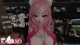 I BOUNCE and BEG for more of your CUM!!! CATGIRL gets COVERED in CUM!!!!