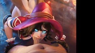 KIRIKO OVERWATCH SWALLOWS DICK WHILE GETTING FUCKING FROM BEHIND | BEST GROUP SEX HENTAI KIRIKO OVER