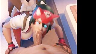 KIRIKO OVERWATCH SWALLOWS DICK WHILE GETTING FUCKING FROM BEHIND | BEST GROUP SEX HENTAI KIRIKO OVER