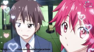 HOT vampire - SUCKS CUM to survive - (Hentai Itadaki Seieki / Best clips - part 3) - Cute [CARTOON]