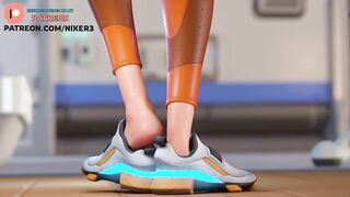 TRACER AMAIZING FOOTJOB | HOTTEST OVERWATCH HENTAI ANIMATION 60FPS