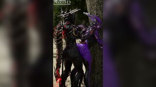 Valkyr Warframes Fucking Against a Tree