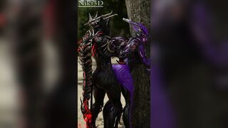 Valkyr Warframes Fucking Against a Tree