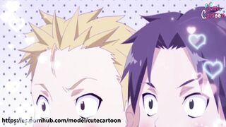 HOT vampire - SUCKS CUM to survive - (Hentai Itadaki Seieki / Best clips - part 4) - Cute [CARTOON]