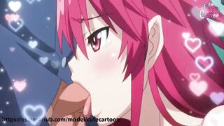 HOT vampire - SUCKS CUM to survive - (Hentai Itadaki Seieki / Best clips - part 4) - Cute [CARTOON]