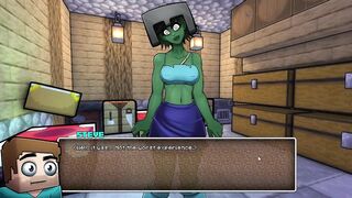 HornyCraft Zombie Girl Rubbing Her Pussy On Steve Face