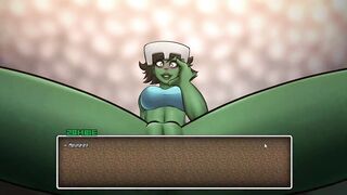 HornyCraft Zombie Girl Rubbing Her Pussy On Steve Face