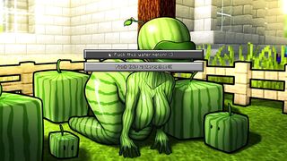 Hornycraft Minecraft Parody Steve Face Fuck Water Melon