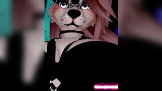 Sexy furry strip tease in the shower and dancing (Vr vtuber)