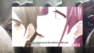 Surprise sex plan with boyfriend in public toilet first time college anime hentai cartoon animation