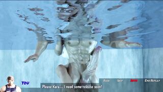 Stepsis handjob in pool