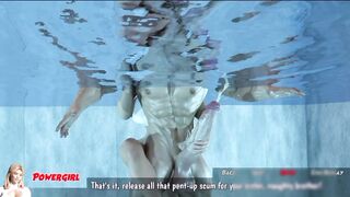 Stepsis handjob in pool