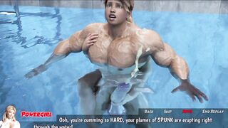 Stepsis handjob in pool