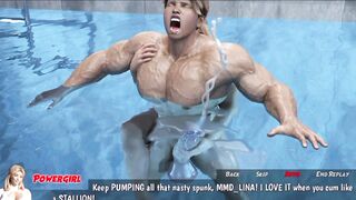 Stepsis handjob in pool