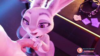 Judy Hopps Sweetly Licked Balls With Deep Blowjob????| Exclusive Furry Hentai Zootopia 60 fps