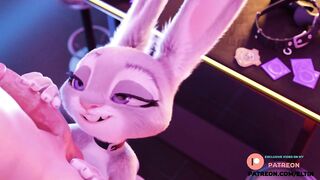 Judy Hopps Sweetly Licked Balls With Deep Blowjob????| Exclusive Furry Hentai Zootopia 60 fps