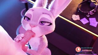 Judy Hopps Sweetly Licked Balls With Deep Blowjob????| Exclusive Furry Hentai Zootopia 60 fps