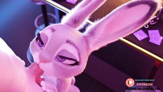 Judy Hopps Sweetly Licked Balls With Deep Blowjob????| Exclusive Furry Hentai Zootopia 60 fps